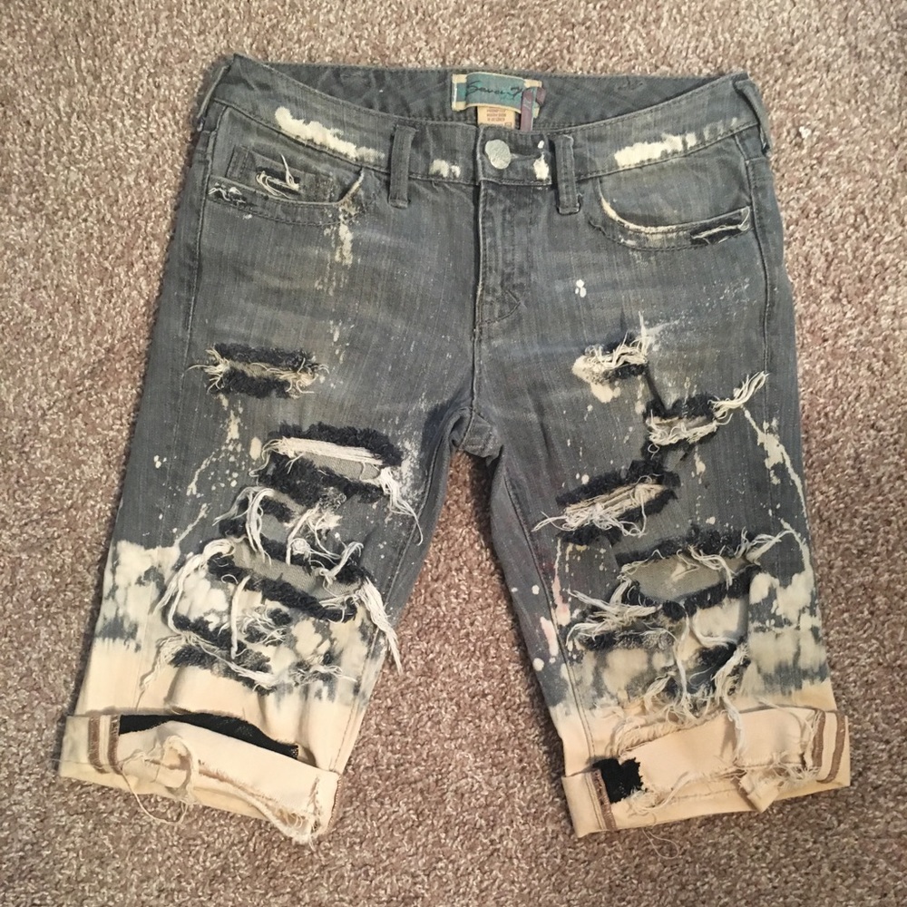 7 For All Mankind Bleached Bermudas Shorts